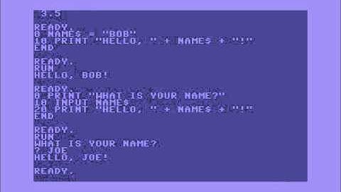 Commodore BASIC Tutorial 2 - Variables, User Input, Randomization