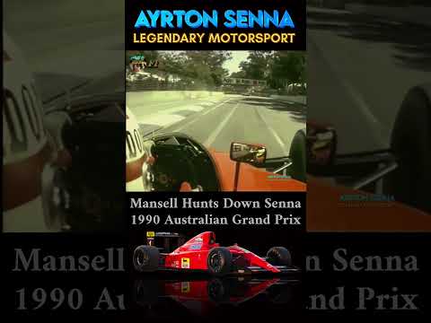 #SHORTS MANSELL HUNTS DOWN SENNA #ayrtonsennalegendarymotorsport #automobile  #ayrtonsenna #ferrari
