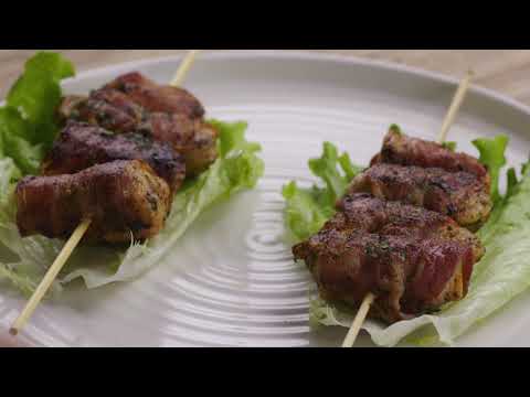 Video: Come Cucinare Gli Spiedini Di Tacchino Con Pancetta