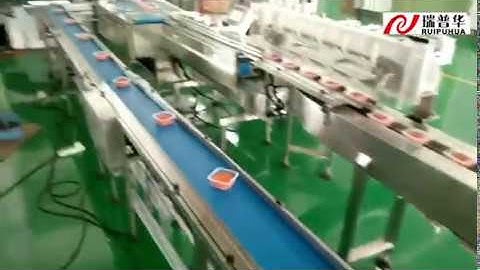 Moon cake/ Cake Rusk, Burger Buns,Cup Cake into-tray automatic package machine