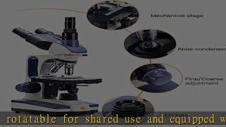 Swift SW350T Compound Trinocular Microscope,40X-2500X Magnification,Two-Layer Mechanical Stage,with