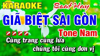 Karaoke Giã Biệt Sài Gòn (Beat Hay) Tone Nam Nhạc Sống | Hoài Phong Organ