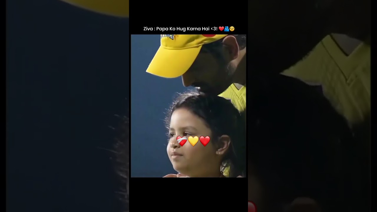 Ziva Singh Dhoni love for her father ms Dhoni 💟❤️‍🩹