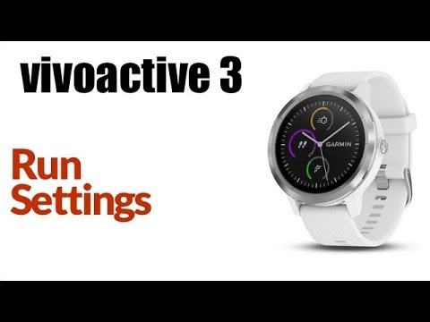 Garmin Vivoactive 3 - How To Run Settings YouTube