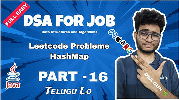 Leetcode problem on Hashmap, Leetcode 169 | Part 16 Java DSA course in telugu Engineering Animuthyam