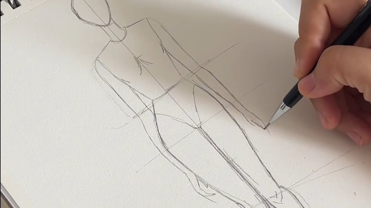 Drawing fashion figure easy steps with me ☺️