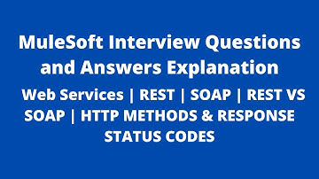 MuleSoft Interview Q&As | Web Services | REST | SOAP | HTTP Methods & Status Response Codes