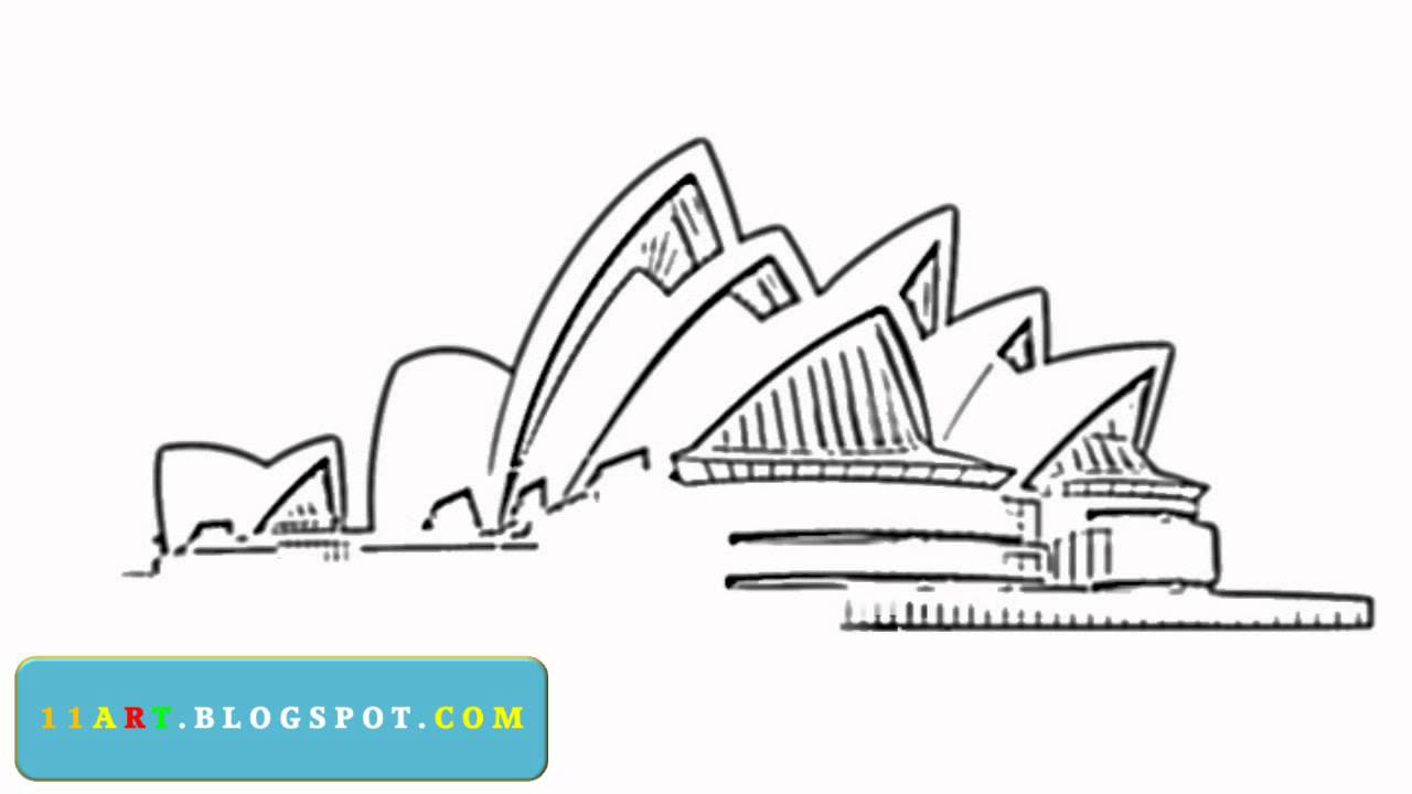 How to Draw Sydney Opera House YouTube