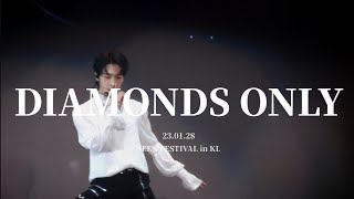 230128 DIAMONDS ONLY HENDERY fancam 다이아몬즈 온리 WayV 헨드리 직캠 - SEEN FESTIVAL in KL 2023