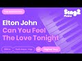 Can You Feel the Love Tonight - Lion King | Elton John (Higher Key) Piano Karaoke