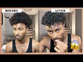 Afro to curly hair routine  how to make hair curly