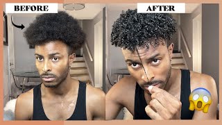 Afro to Curly Hair Routine | How to Make Hair Curly screenshot 5