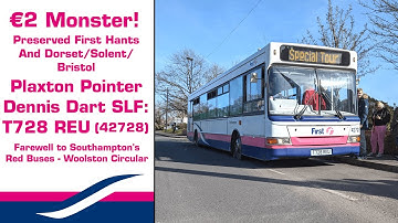 Preserved First Solent Plaxton Pointer Dennis Dart SLF: T728 REU