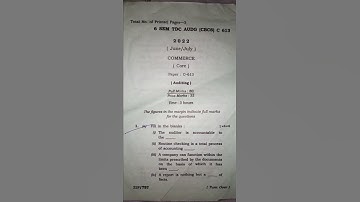 bcom 6th sem final exam paper 2022 | AUDITING  |commerce core