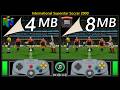 International Superstar Soccer 2000 (Nintendo 64 vs N64 w/ Expansion Pak) Real Hardware Comparison