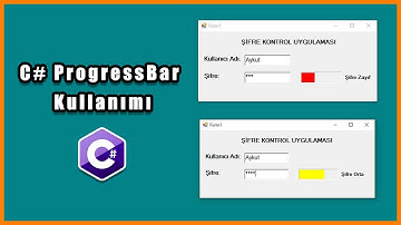 C# ProgressBar Kullanımı ve Özellikleri - Şifre Kontrol Uygulaması | C# Form Dersleri #5