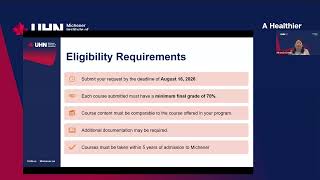 Michener Transfer Credit Information Session 2026-27