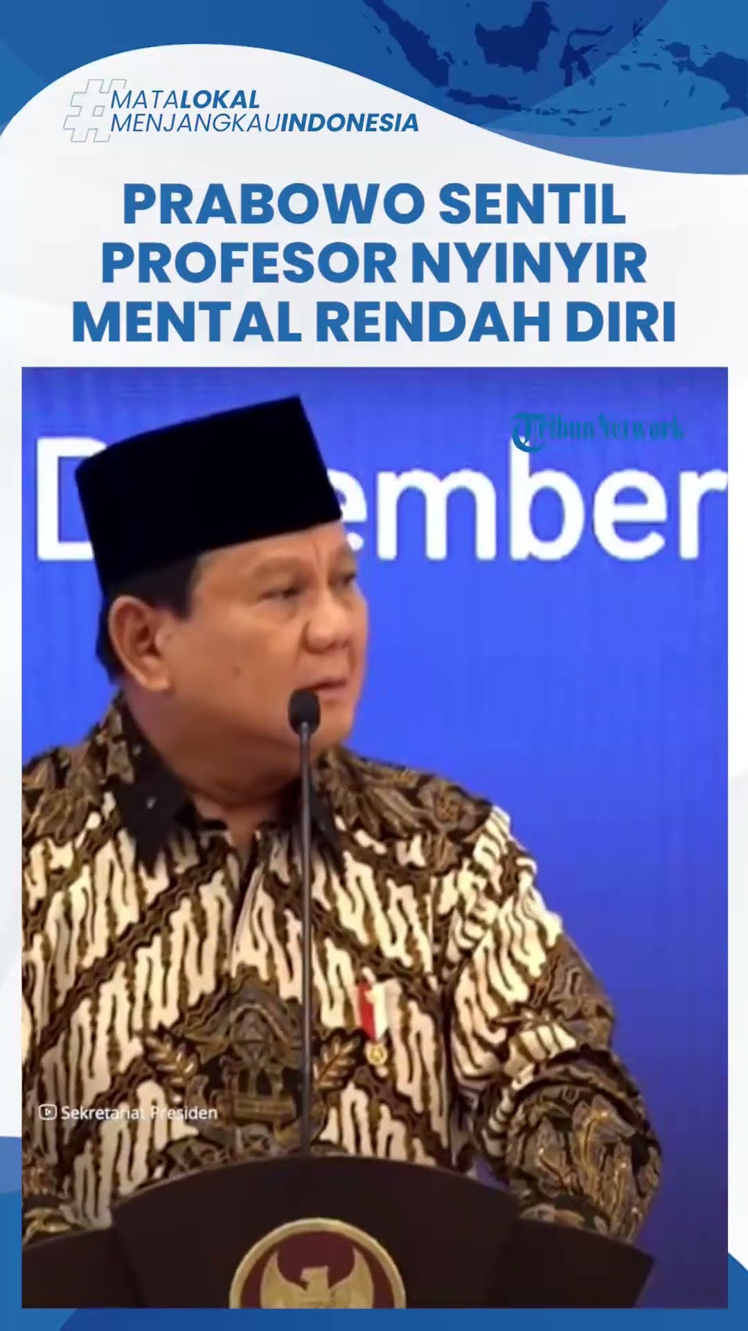Prabowo Sentil Profesor Mental Rendah Diri Kerap Jelekkan Bangsa Sendiri: Belum Kerja Sudah Nyinyir