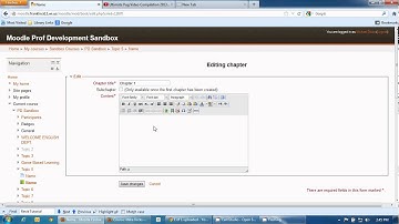 Creating a book in Moodle