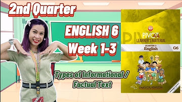 English 6 week 1-3 Quarter 2 Types of Informational / Factual Text