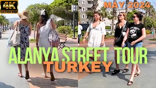 Alanya City Center ! Alanya Street Tour ! Alanya Paragliding! Alanya Antalya ! Alanya 4K 60FPS Video
