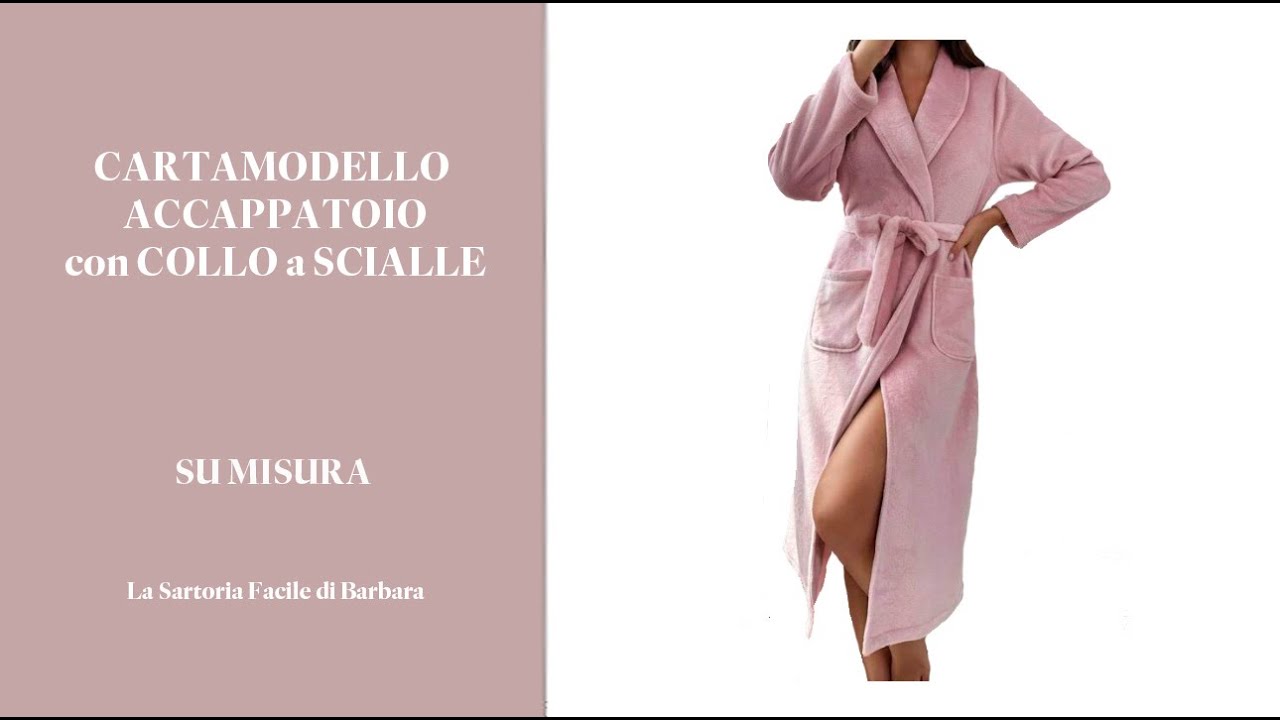 112 CARTAMODELLO ACCAPPATOIO con COLLO a SCIALLE
