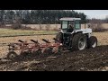White 2-105 plowing with 4 bottom white plow