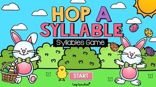 Interactive Syllables Game: Hop a Syllable