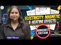 Class 8 Worksheet Of Electricity magnetic and heating effect | New NCERT | Nikki Ma'am