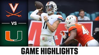 Virginia vs. Miami Game Highlights | 2023 ACC Football