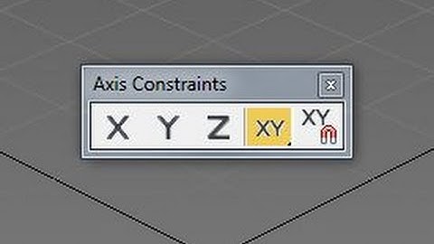 3ds Max: Axis Constraints