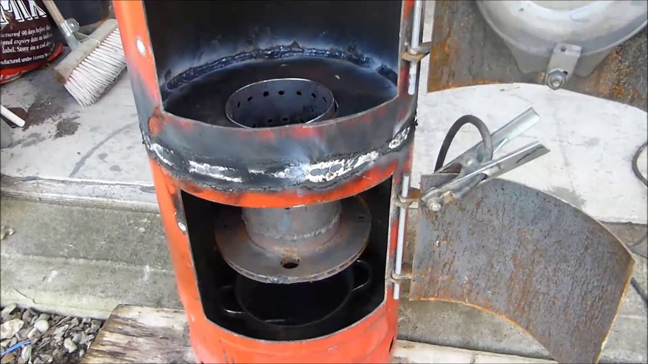 Make a great waste oil and wood burning stove heater (part 