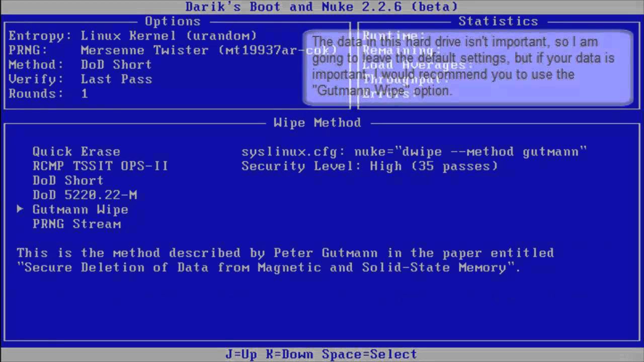 Leia Dekorative professionel Learn how to use Darik's Boot and Nuke (DBAN) to wipe a hard drive clean -  YouTube