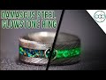 Making a Glowing Emerald and Damascus Steel Wedding Band