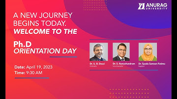 PhD Orientation Day at Anurag University New