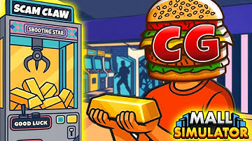I Filled My Claw Machines with FAKE Gold Bars & iPhones… (Mall Simulator)