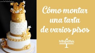 Como montar una tarta fondant de varios pisos