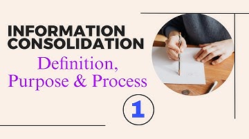 Information Consolidation(Definition, Purpose,Process)