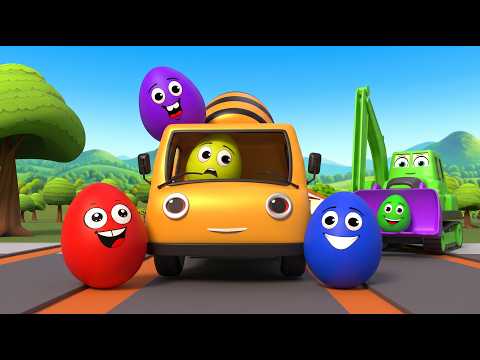 Construction Trucks & Surprise Eggs | Fun Vehicles for Kids | Jelly Joy Nursery Rhymes