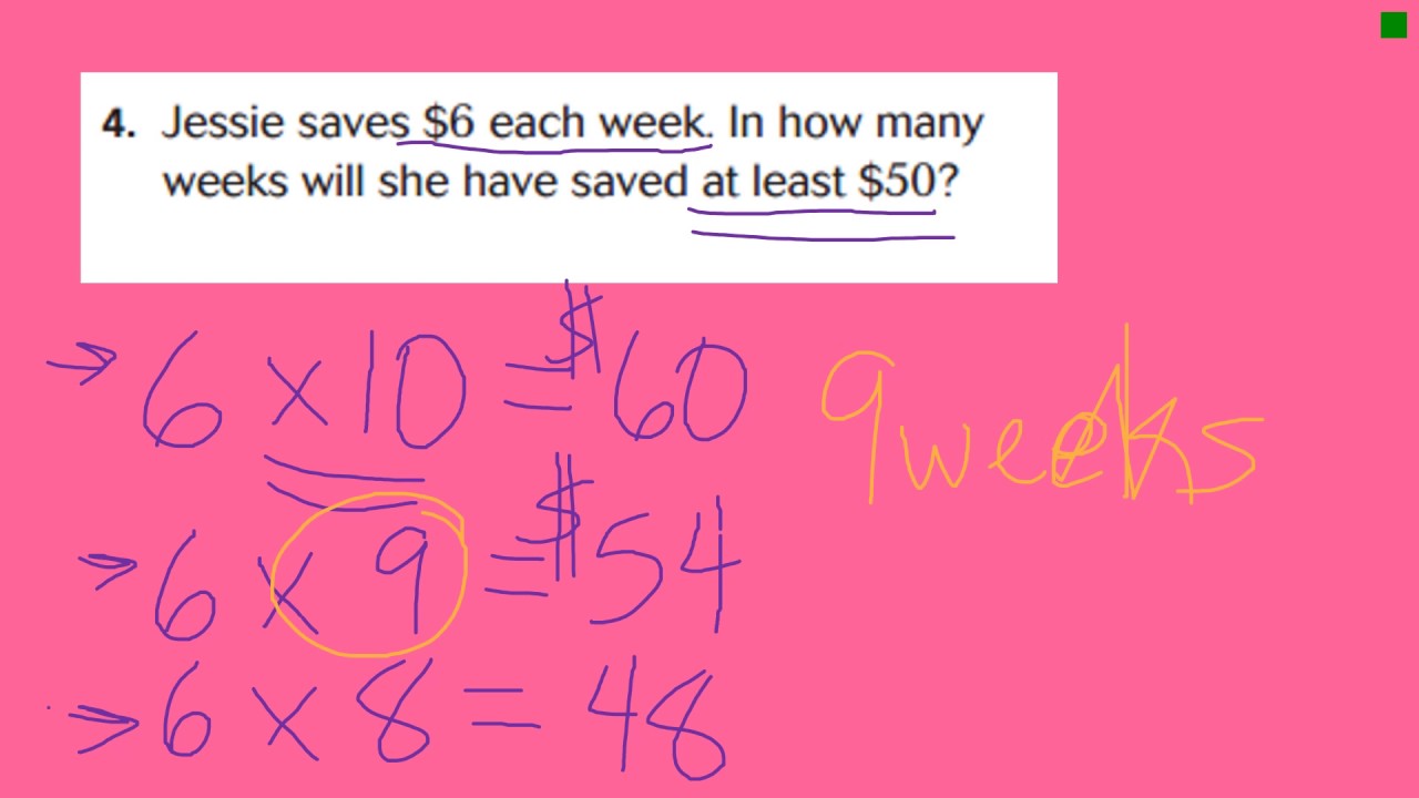 g4 9 5 problem solving money - YouTube