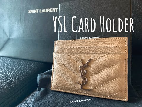 แกะกล่อง รีวิว YSL card holder unboxing