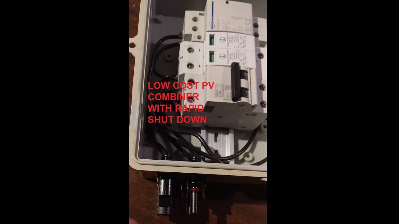 Low Cost DIY solar PV combiner box - YouTube