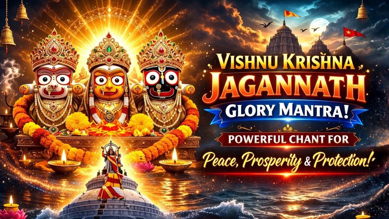 VISHNU KRISHNA JAGANNATH GLORY MANTRA 🐚 | Divine Protection, Peace & Miracles | Hari Naam Mahima 🔱✨