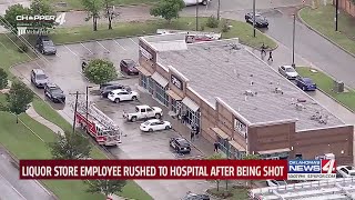 Man shot outside NW Oklahoma City liquor store, witness who saw shooting jumped in to help