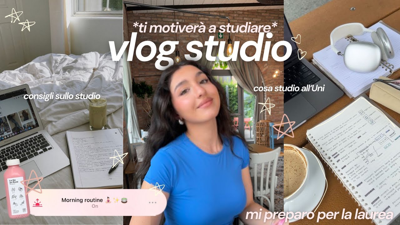 STUDY VLOG 📓✨ motivazione per studiare, bevande aesthetic & cosa studio all’Università *produttivo*