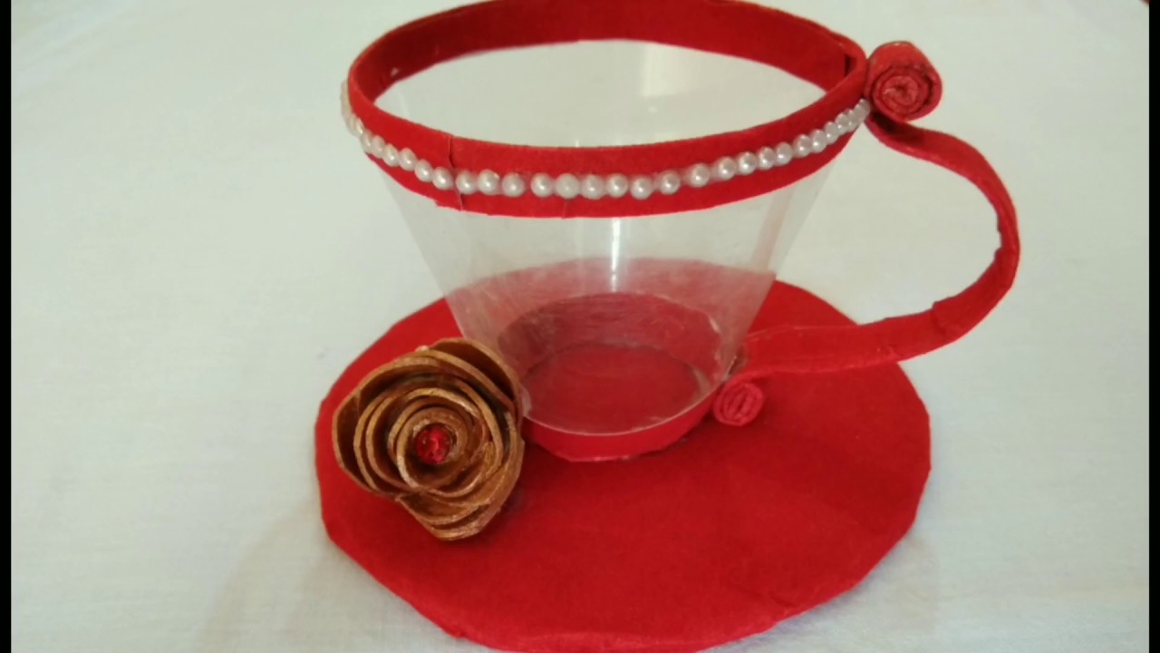 How to Make Showpiece Cup From Plastic Bottle DIY Plastic Bottle