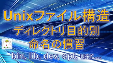 Unixのファイル構造：ディレクトリの目的別命名の慣習(bin, lib, src, dev, opt...)