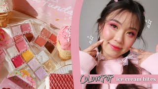 COLOURPOP ICE CREAM BITES COLLECTION 🍦✨ 3 LOOKS, REVIEW + COMPARISONS! screenshot 4