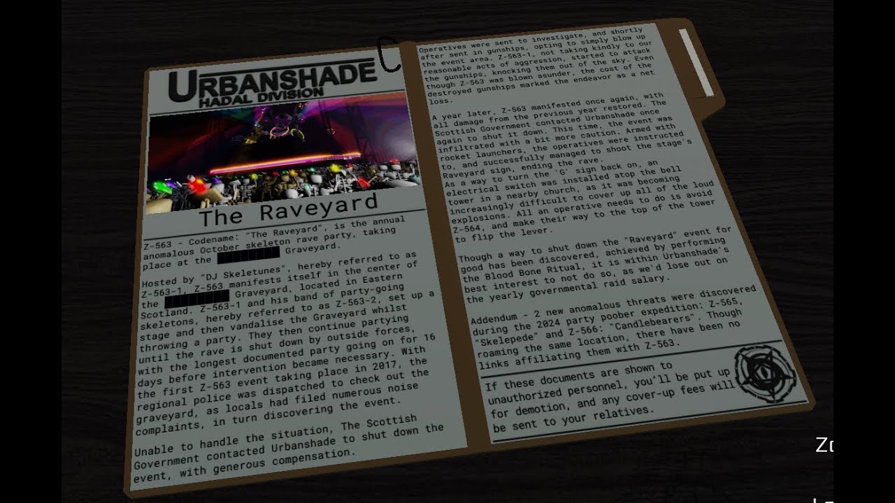 Every single Raveyard document | Roblox pressure - YouTube