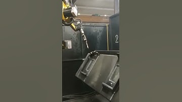 Chassis Asphalt sweeper welding with CNC industrial robot #shortvideo #video #weldingrobot #tiktok